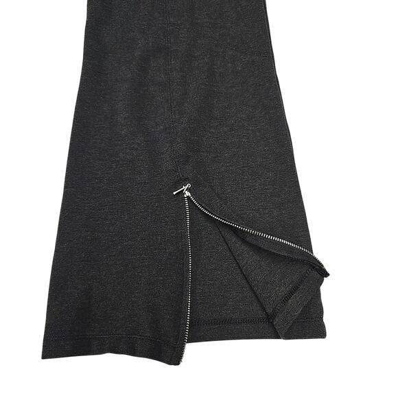 Anthropologie Maeve Womens The Sabine Pull-On Flare Pant Sz L Zippered Leg Grey - Picture 15 of 15